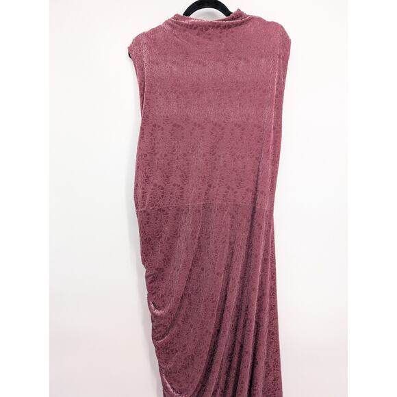 NWT Anthropologie Maya Ruched Cowl Neck Midi Dress Mesh Velvet Sz Plus 2X #8A508 - Picture 7 of 11